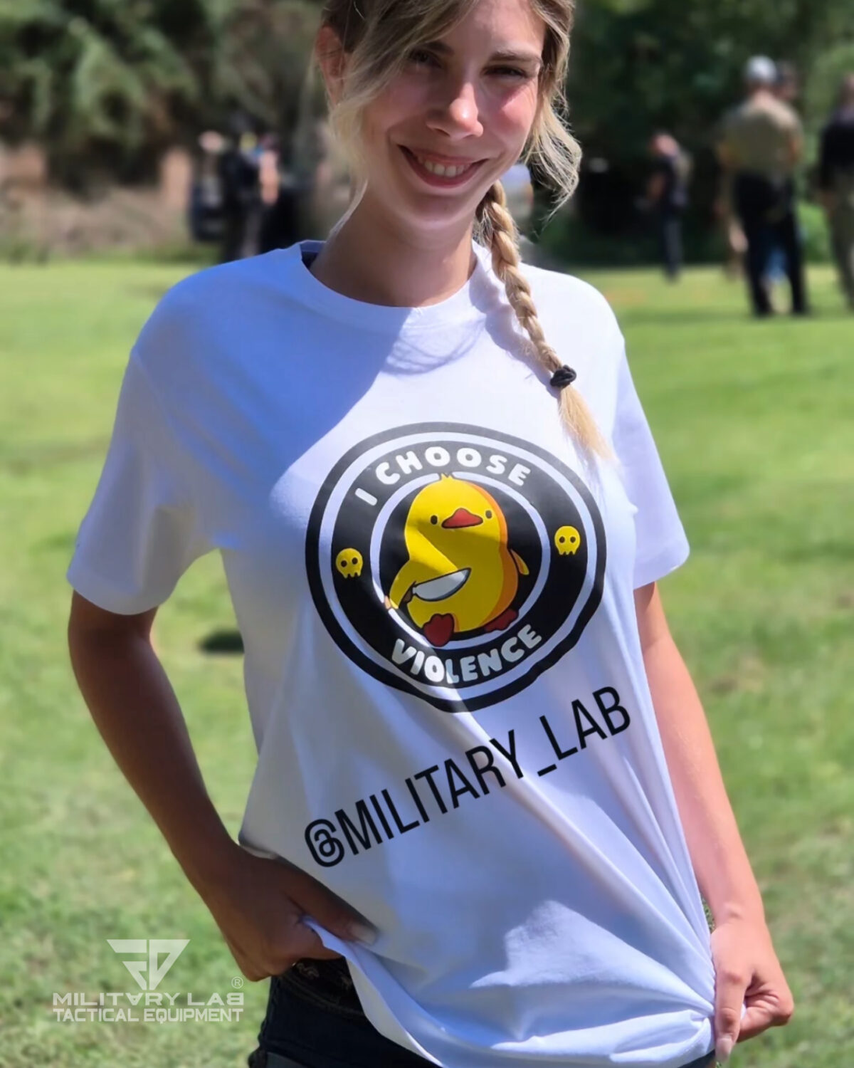 T-shirt I Violence Optical White- Military Lab - immagine 5