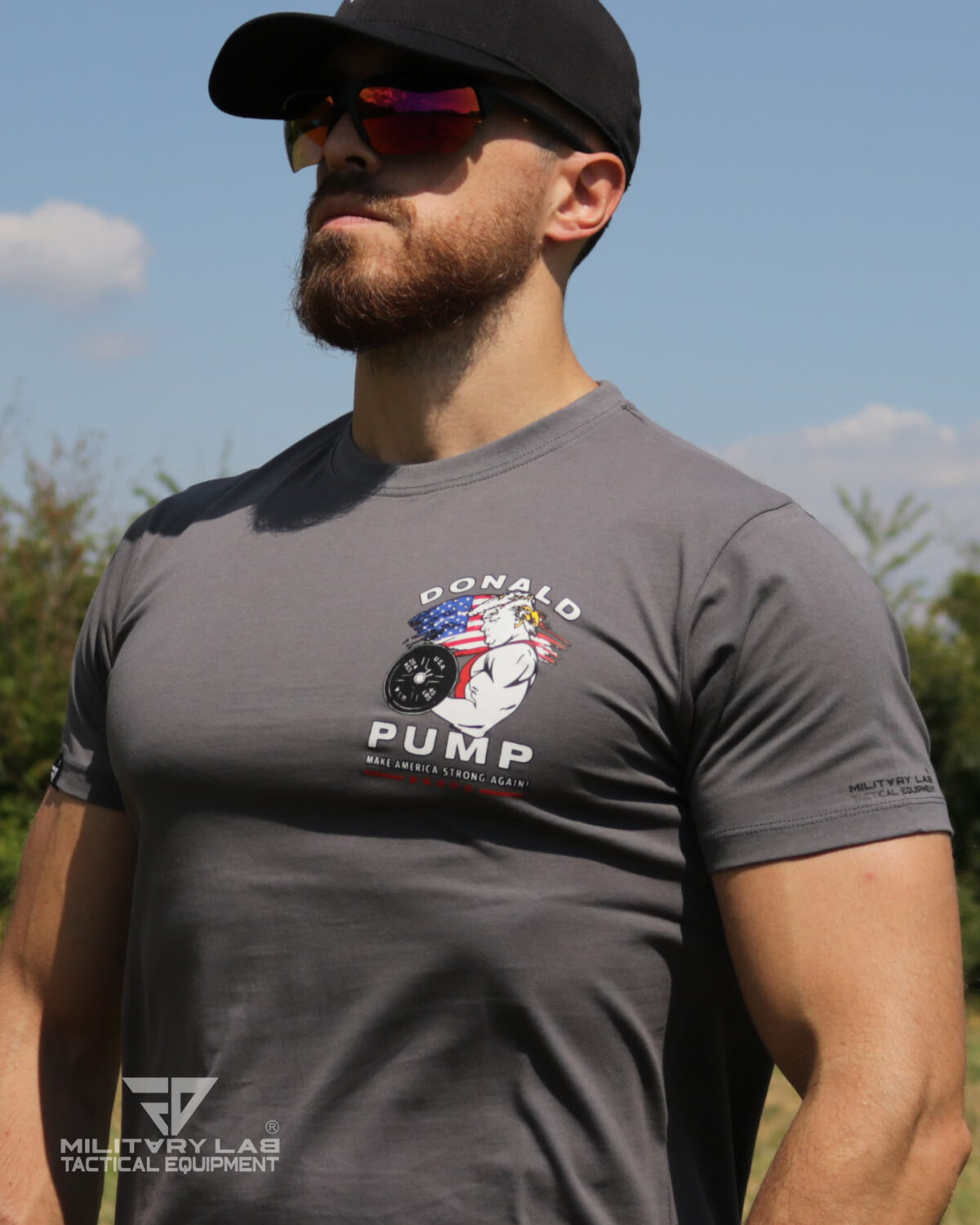 T-shirt D-PUMP London Fog Grey - Military Lab
