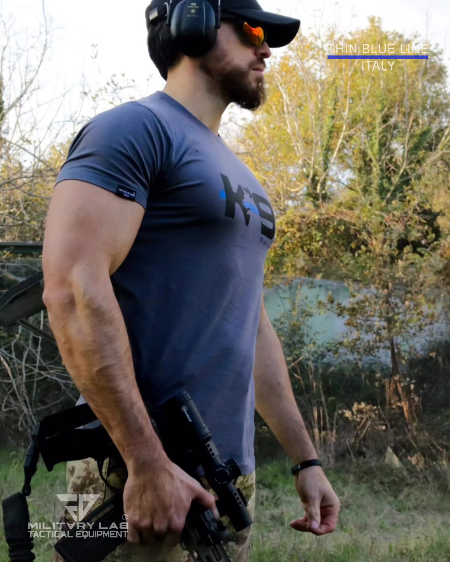 T-shirt Thin Blue Line Italy® K9 (Grey TBL)