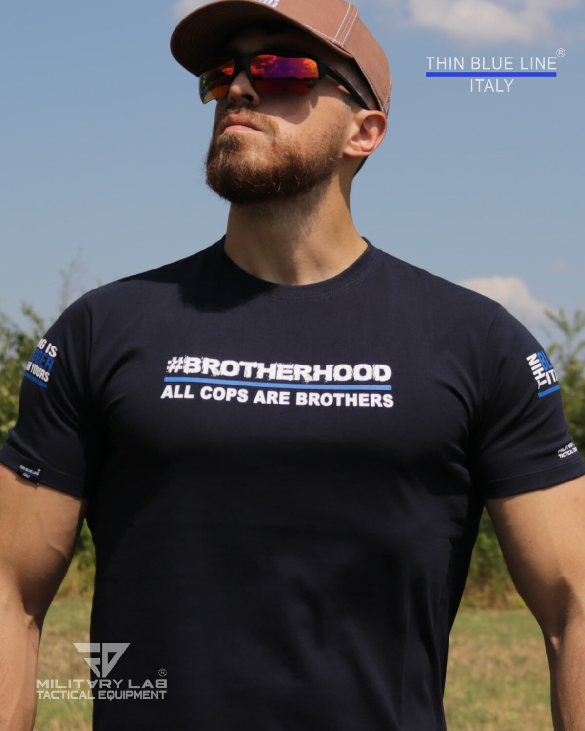 T-shirt Thin Blue Line Italy® ACAB Brotherhood (Blue Navy) - immagine 2
