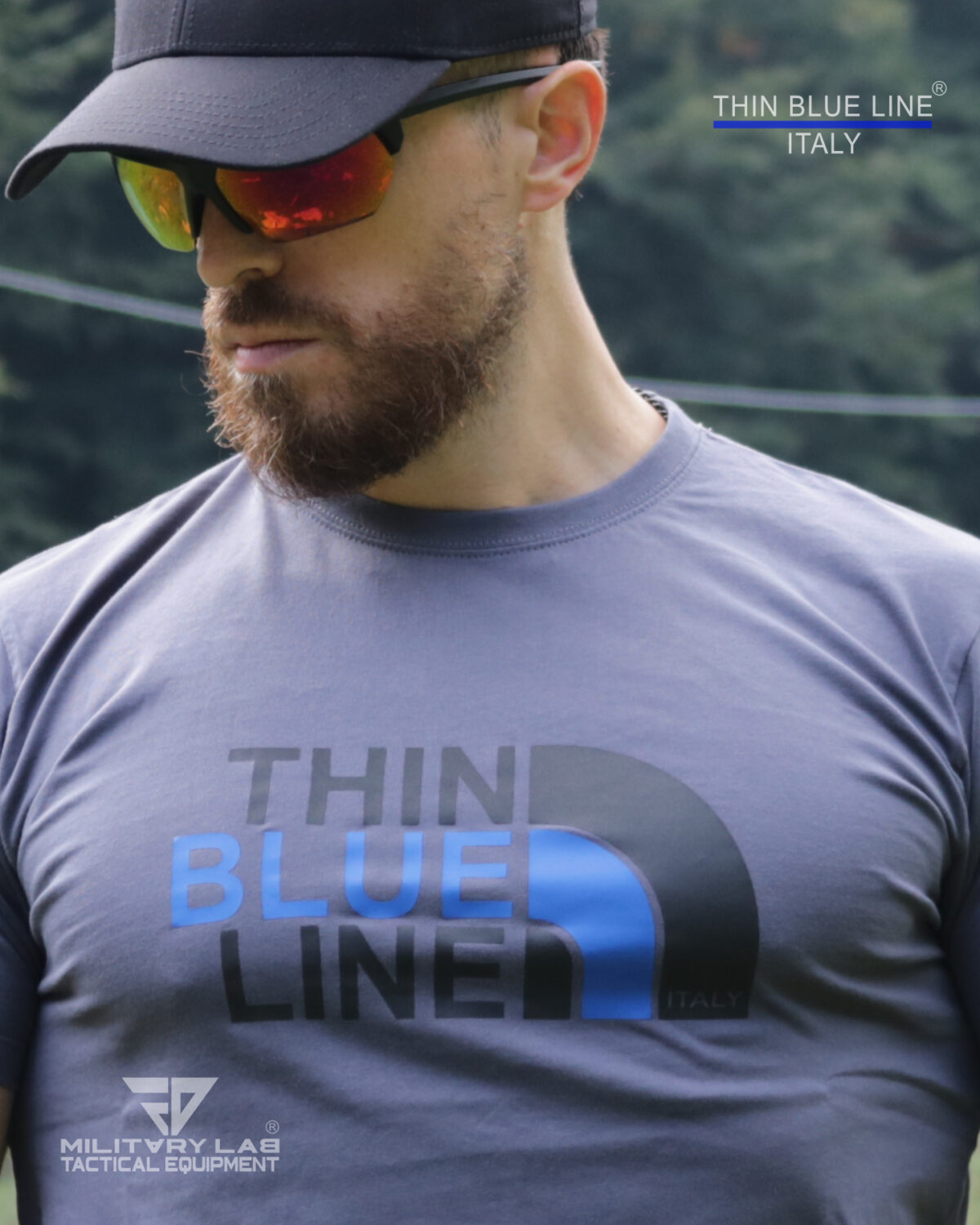 T-shirt Thin Blue Line Italy® FN 02 (Matt Grey TBL)