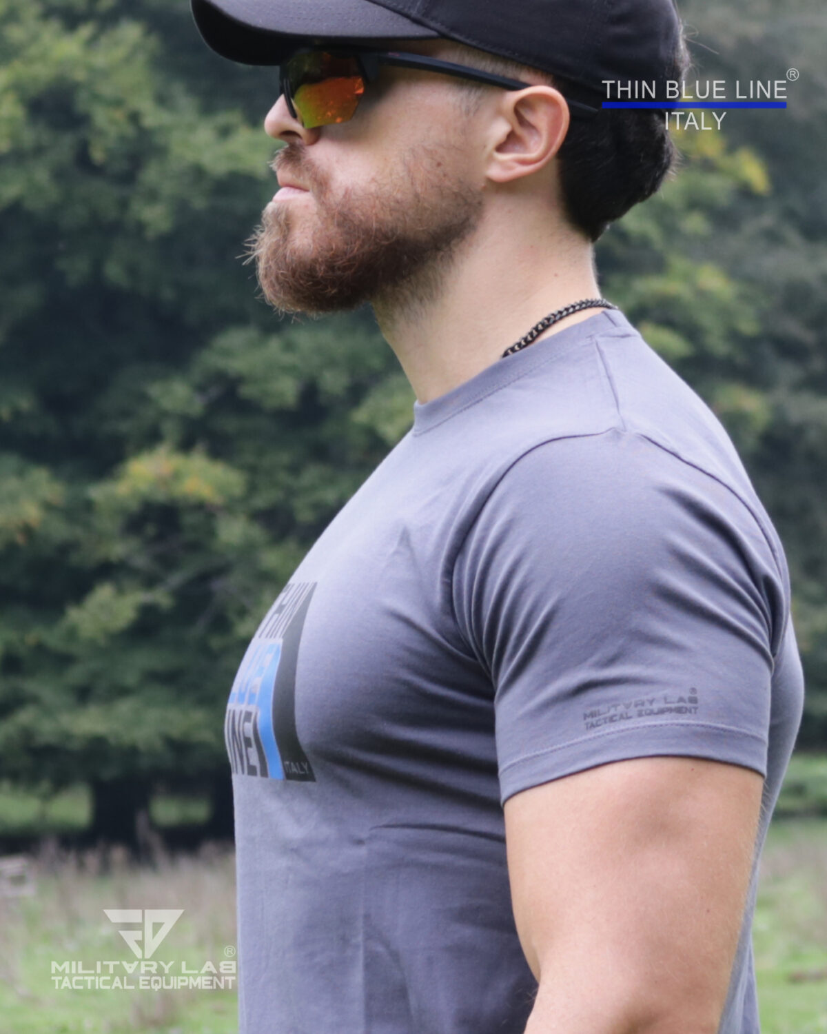 T-shirt Thin Blue Line Italy® FN 02 (Matt Grey TBL) - immagine 7