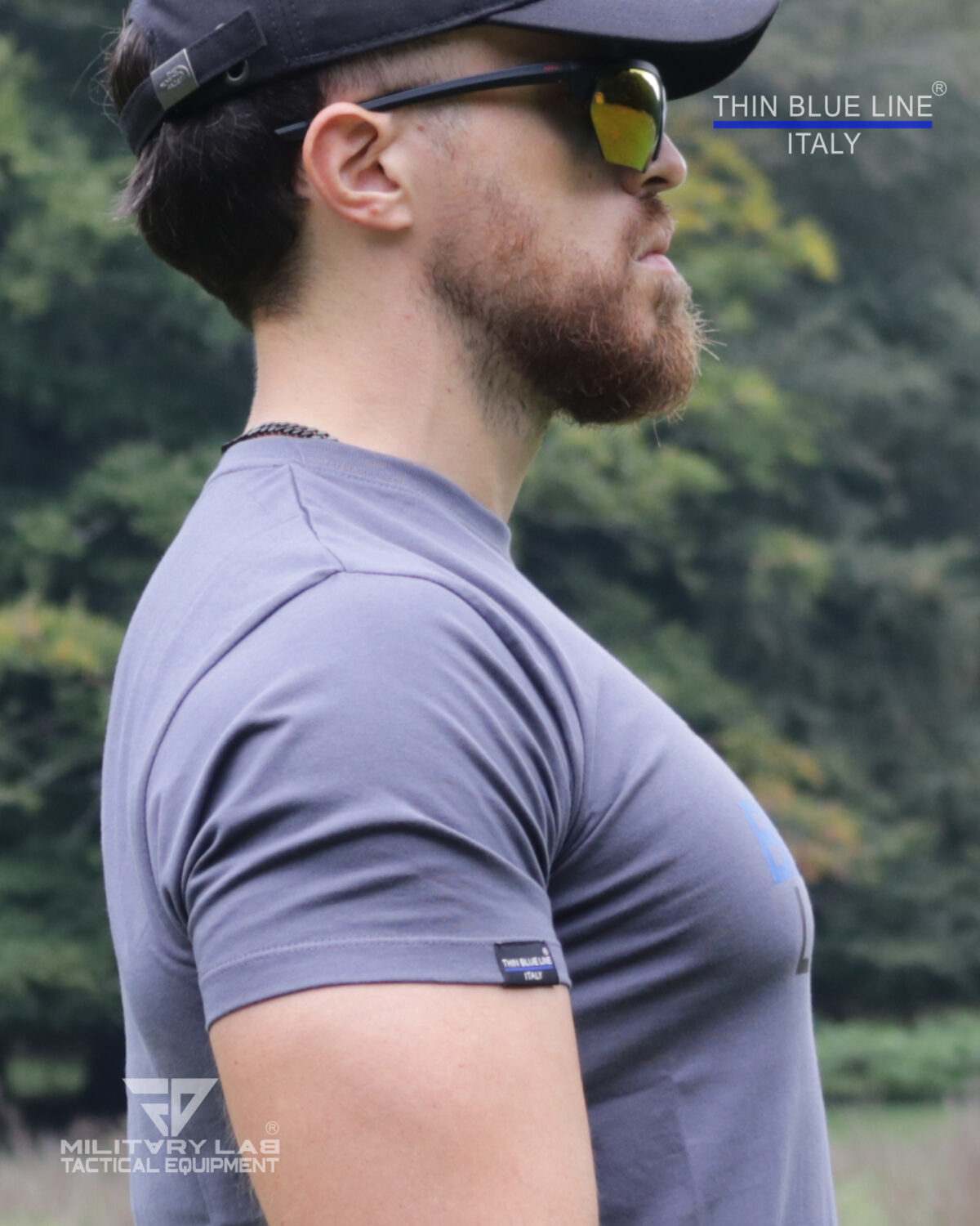 T-shirt Thin Blue Line Italy® FN 02 (Matt Grey TBL) - immagine 6