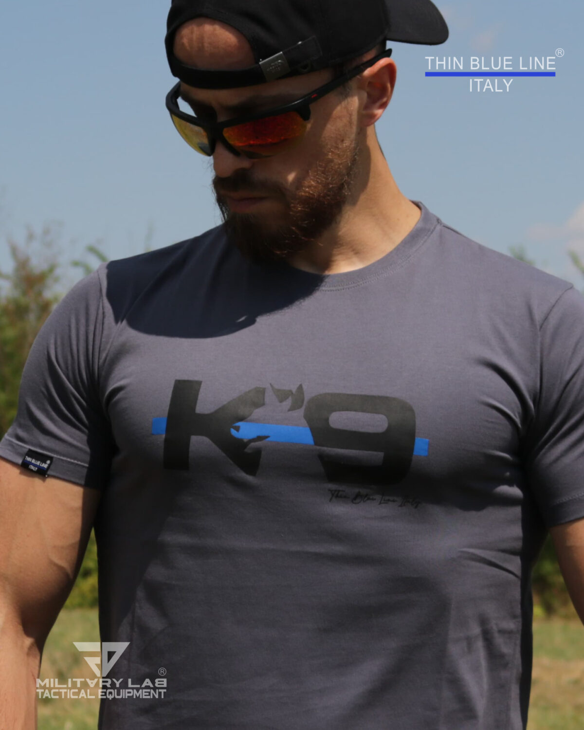 T-shirt Thin Blue Line Italy® K9 (Grey TBL)