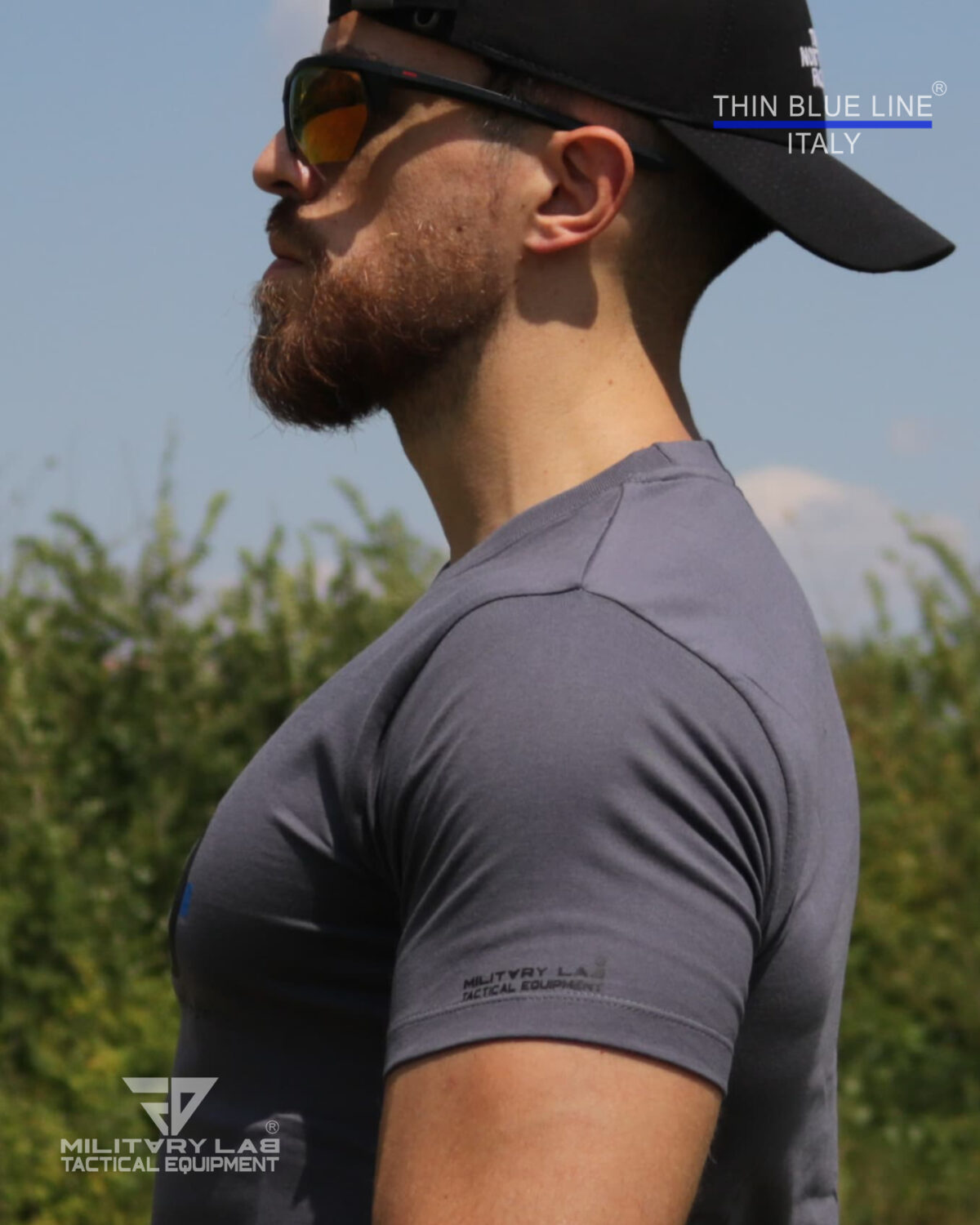 T-shirt Thin Blue Line Italy® K9 (Grey TBL) - immagine 4