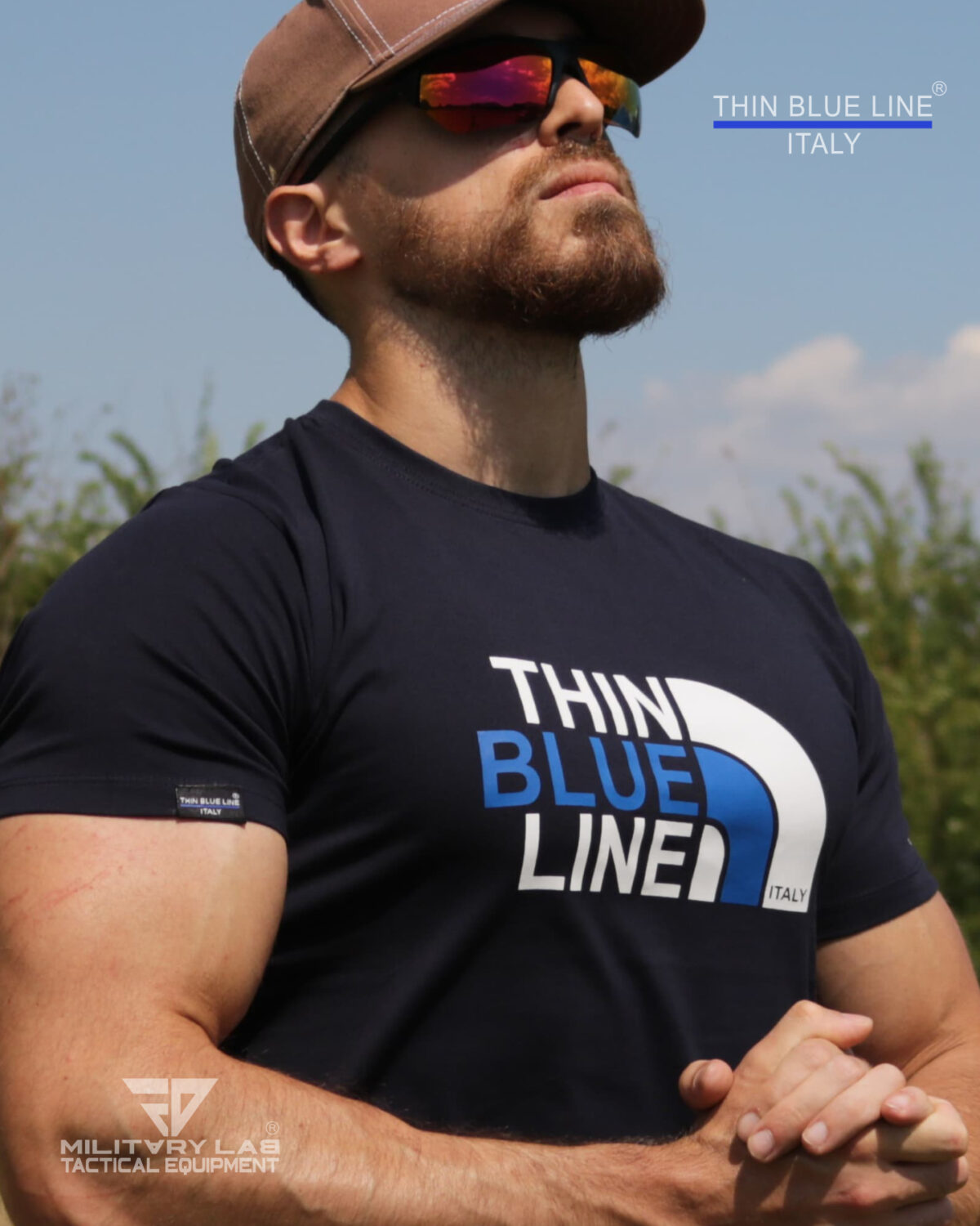 T-shirt Thin Blue Line Italy® FN 01 Blue Navy - immagine 3