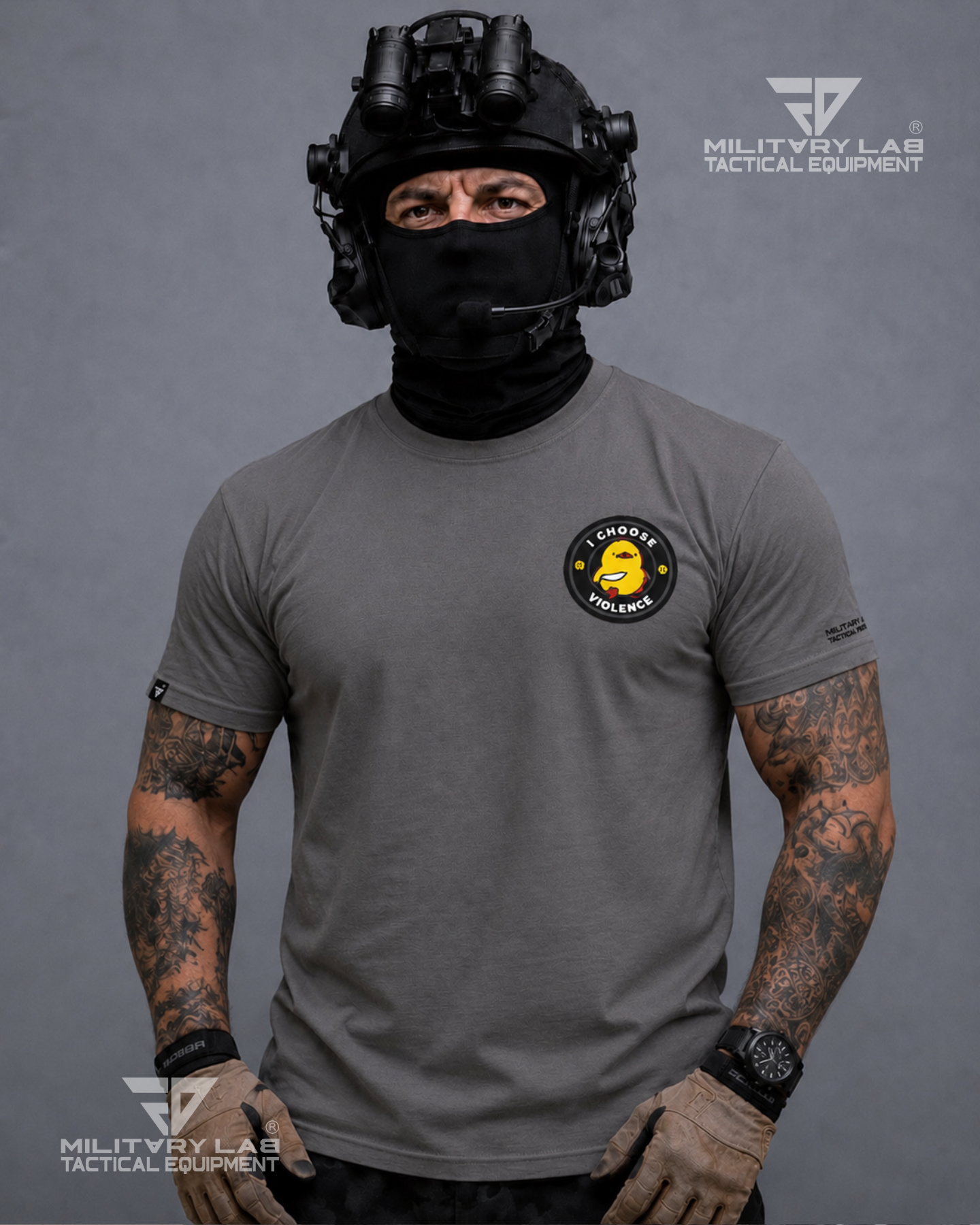 T-shirt I Violence Grey Matt - Military Lab