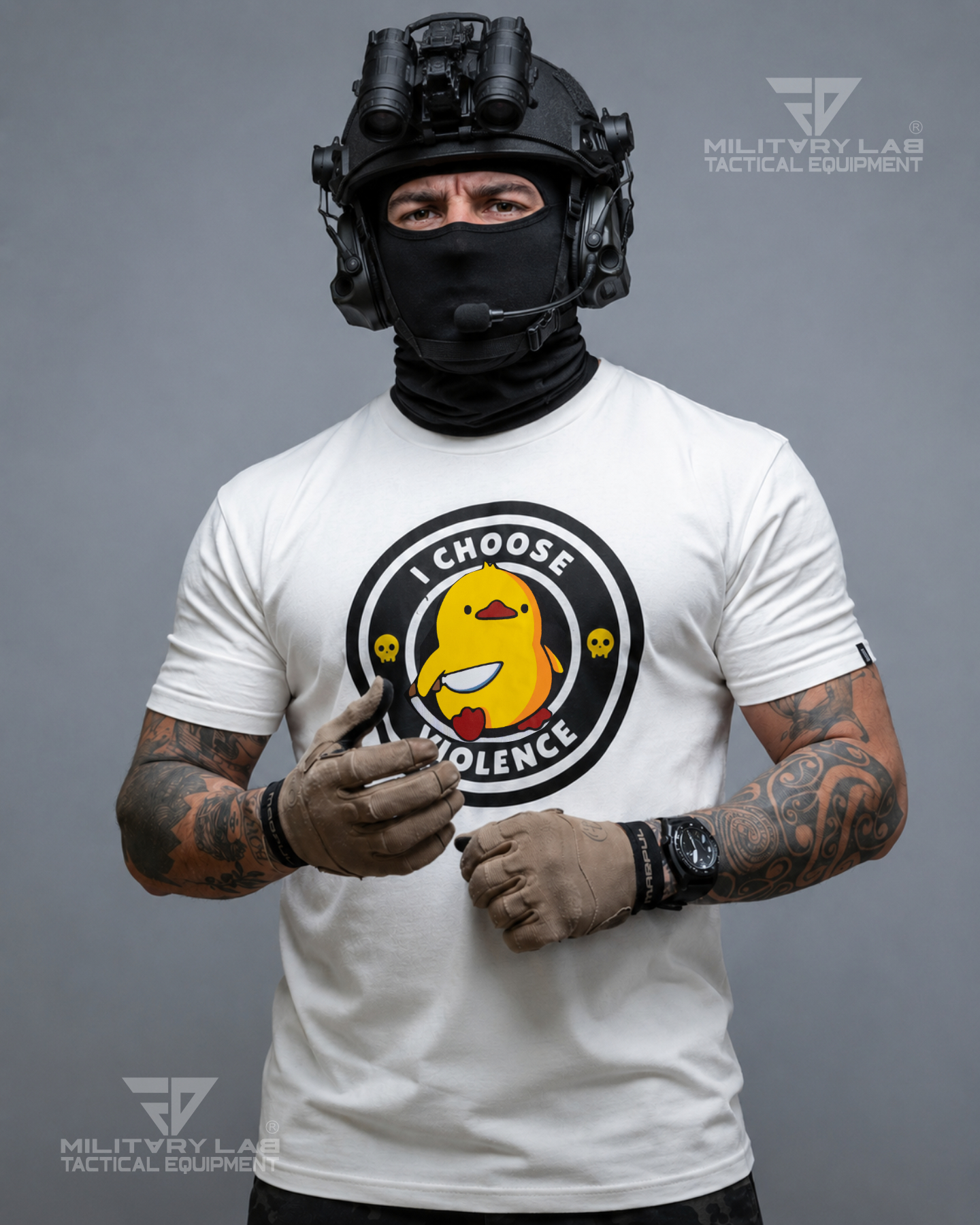 T-shirt I Violence Optical White- Military Lab