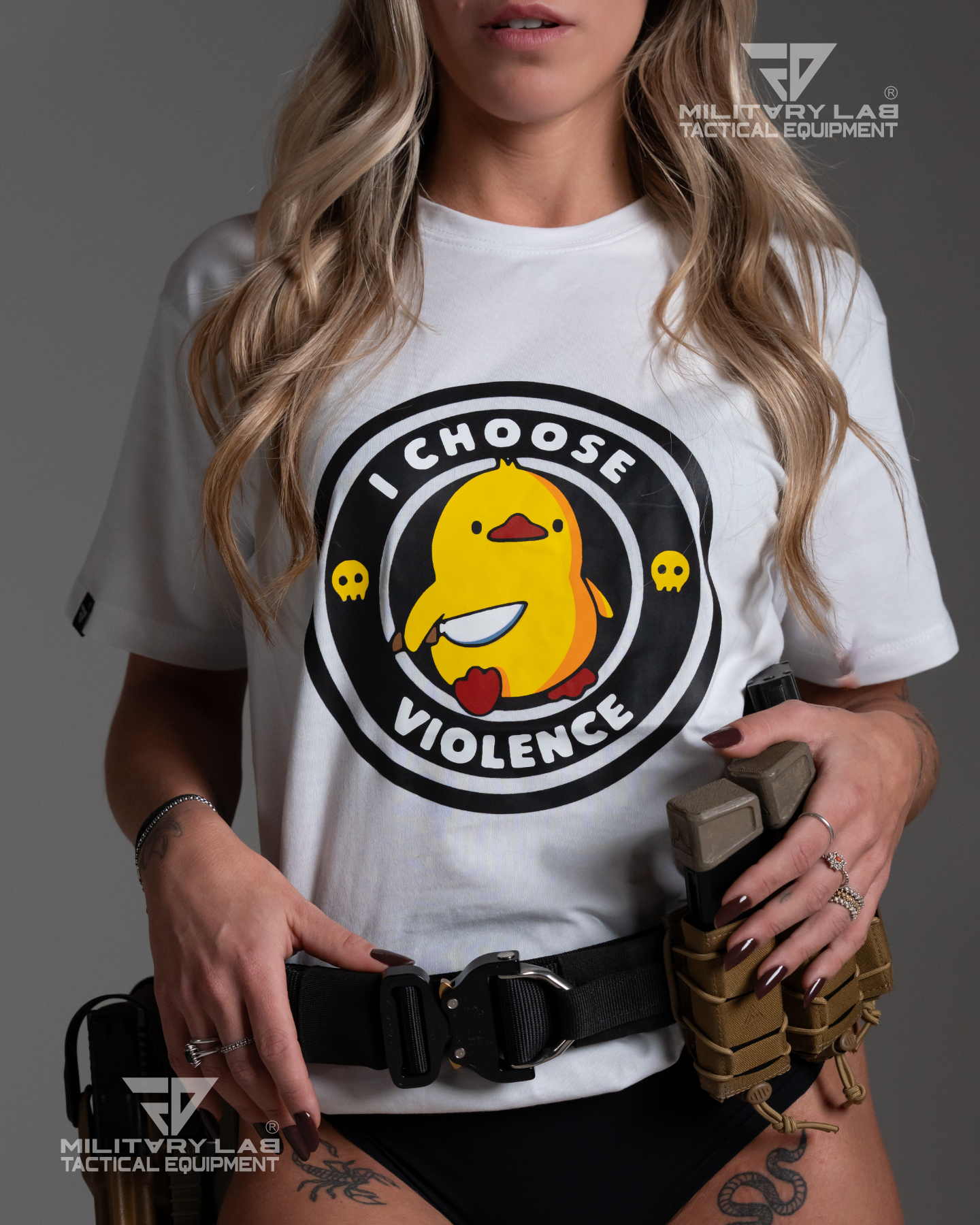 T-shirt I Violence Optical White- Military Lab