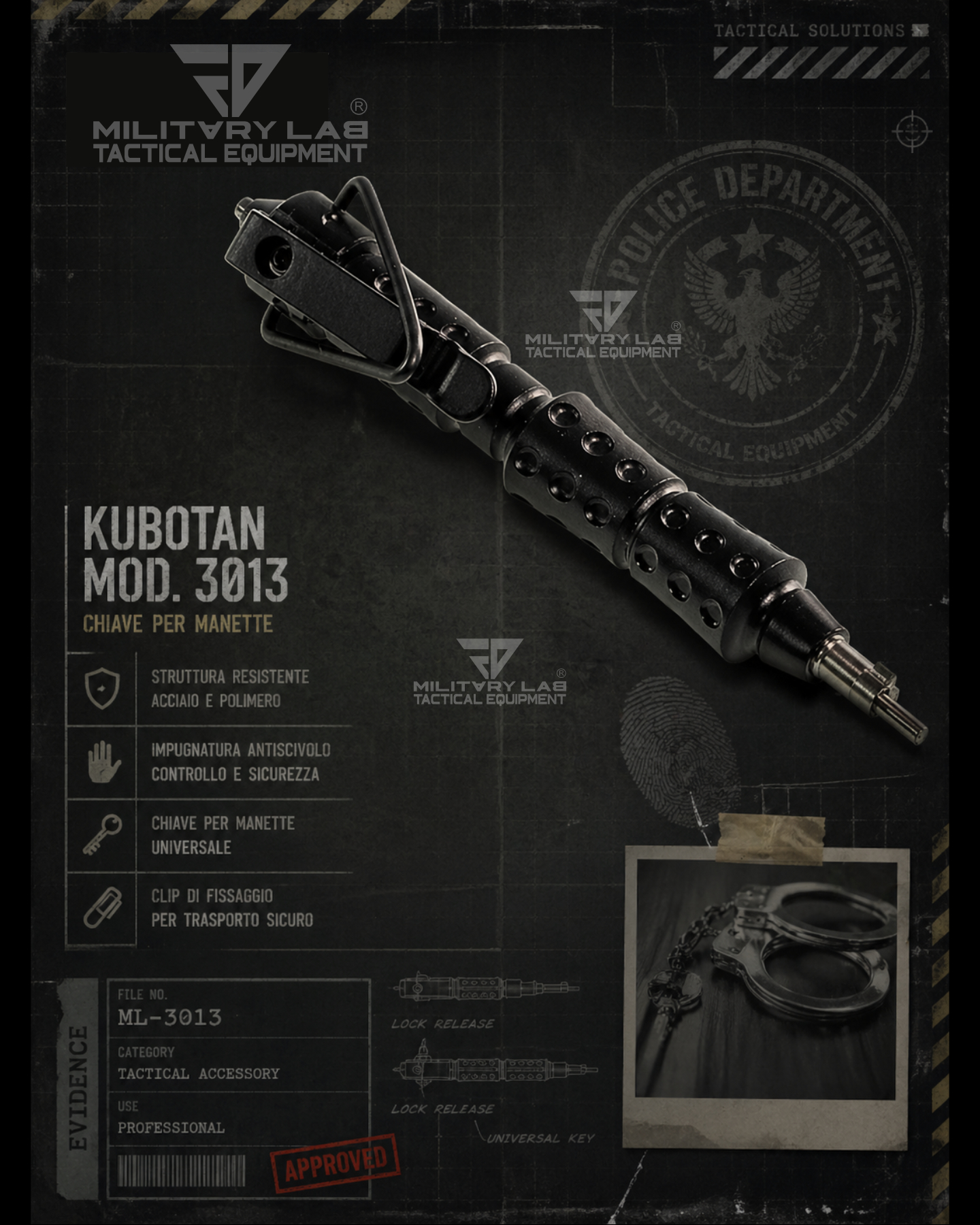 Chiave Manette ALBAINOX KUBOTAN mod. 3013