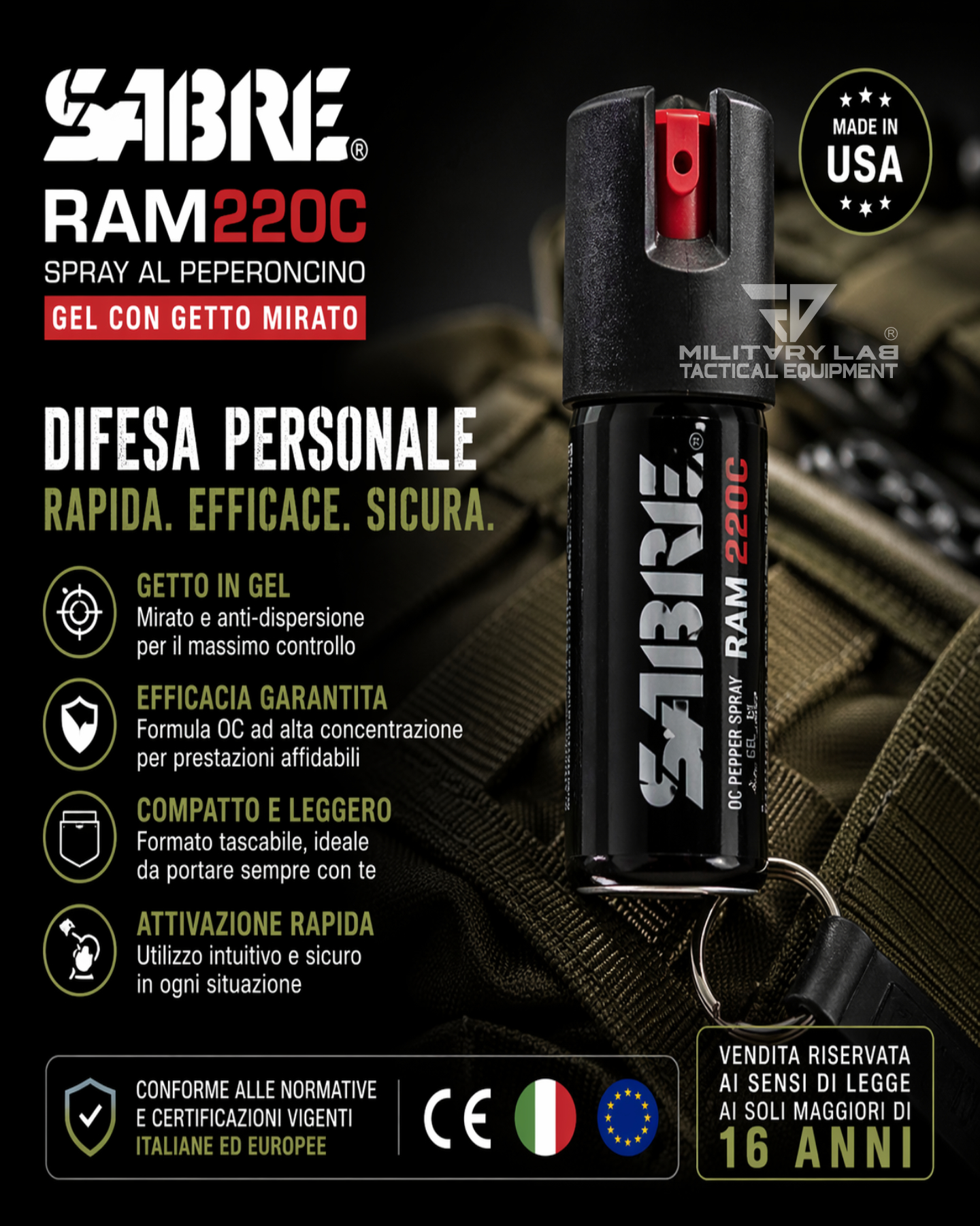 Spray autodifesa SABRE RAM220C