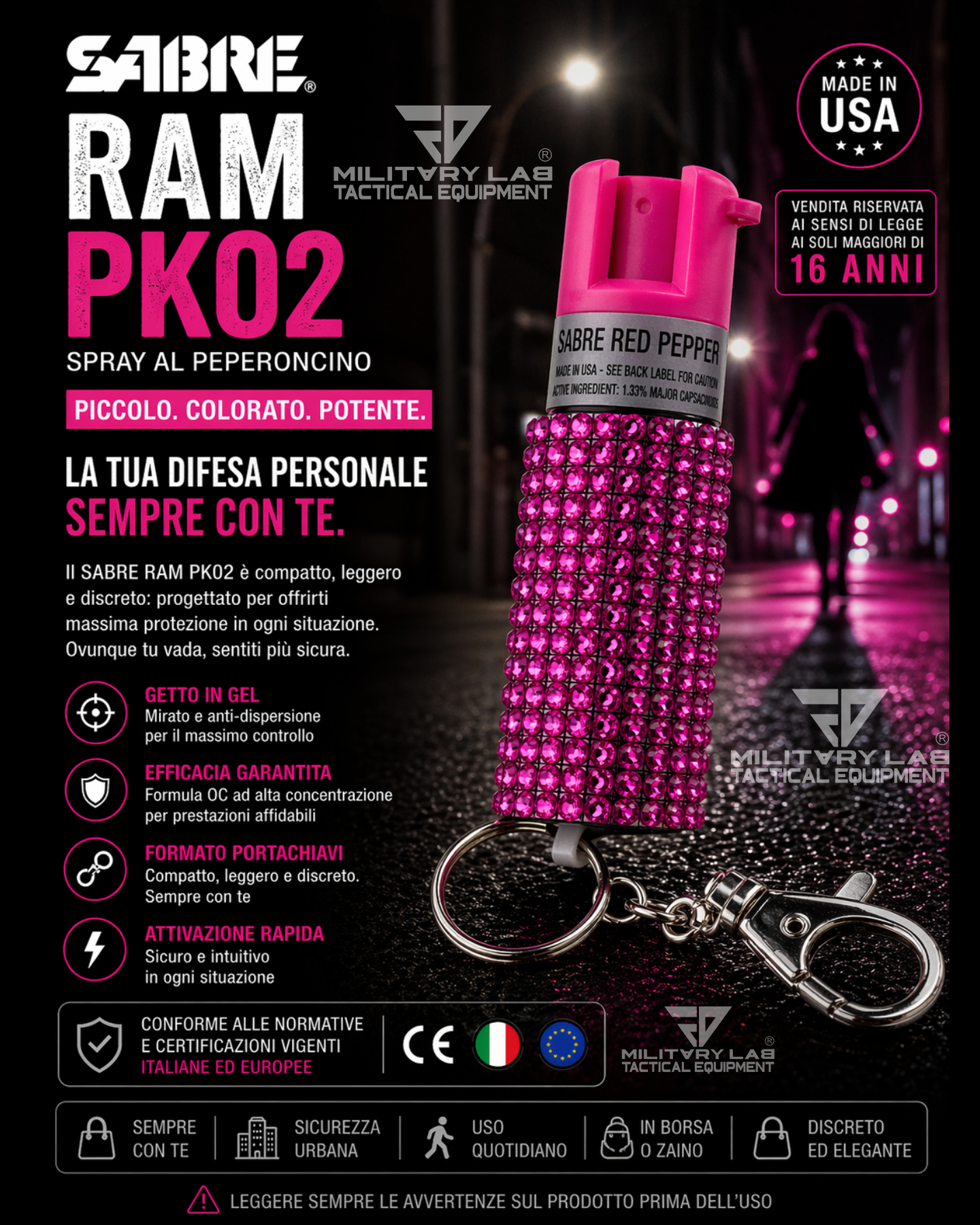 Spray autodifesa SABRE PK02 Pink edition