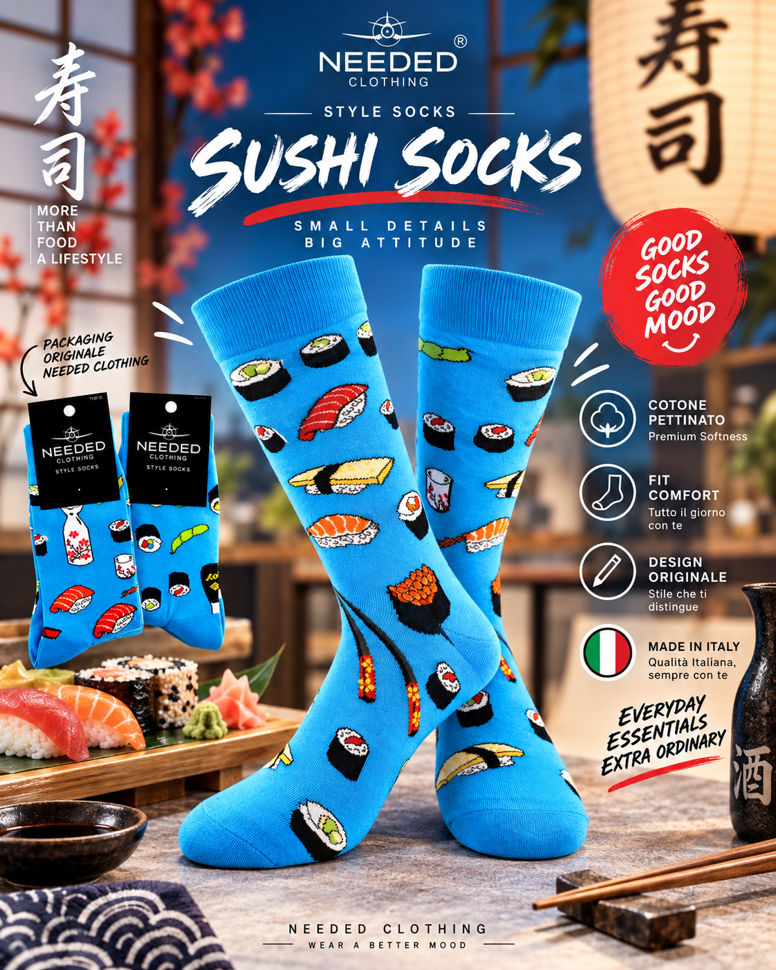 Sushi Fighters Socks Needed Clothing - EXCLUSIVE PROMO